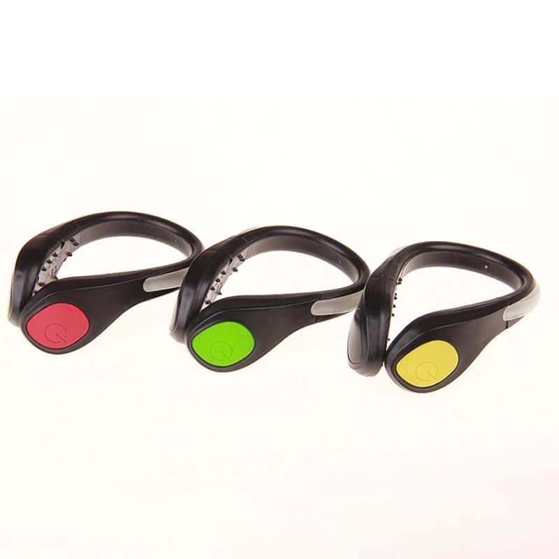 Luce di Segnalazione per Ciclismo, Lampada di Sicurezza Notturna per Bicicletta/Corsa, Clip Luminose LED per Scarpe CR2016/2032
