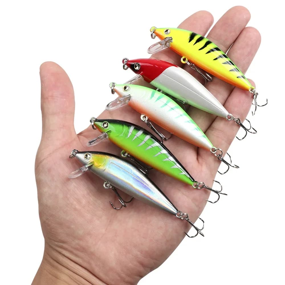 1pc Minnow Fishing Lure 7cm/9.5g Affondamento Minnow Esca da pesca per trevalmente Sea Bream Tarwhine
