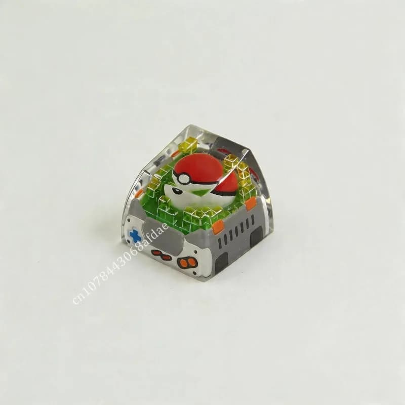 Anime Original Pokemon Resin Keycaps Characters Pokeball 3D Keycap For Mechanical Keyboard Personalized Decoration Cool Gifts