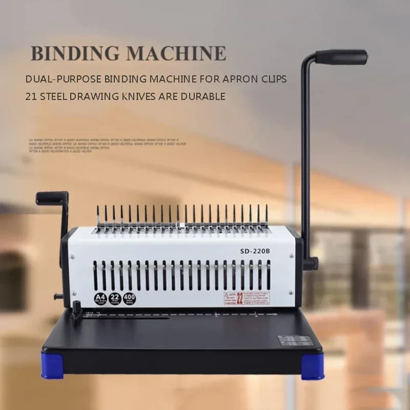 Nuovo Elettrico SD-220B Tipo di Pettine Foro di Rilegatura Macchina Vincolante Grembiule Clip Cucitrice 21 Fori Grembiule Documento Punzonatura E Rilegatura Machi