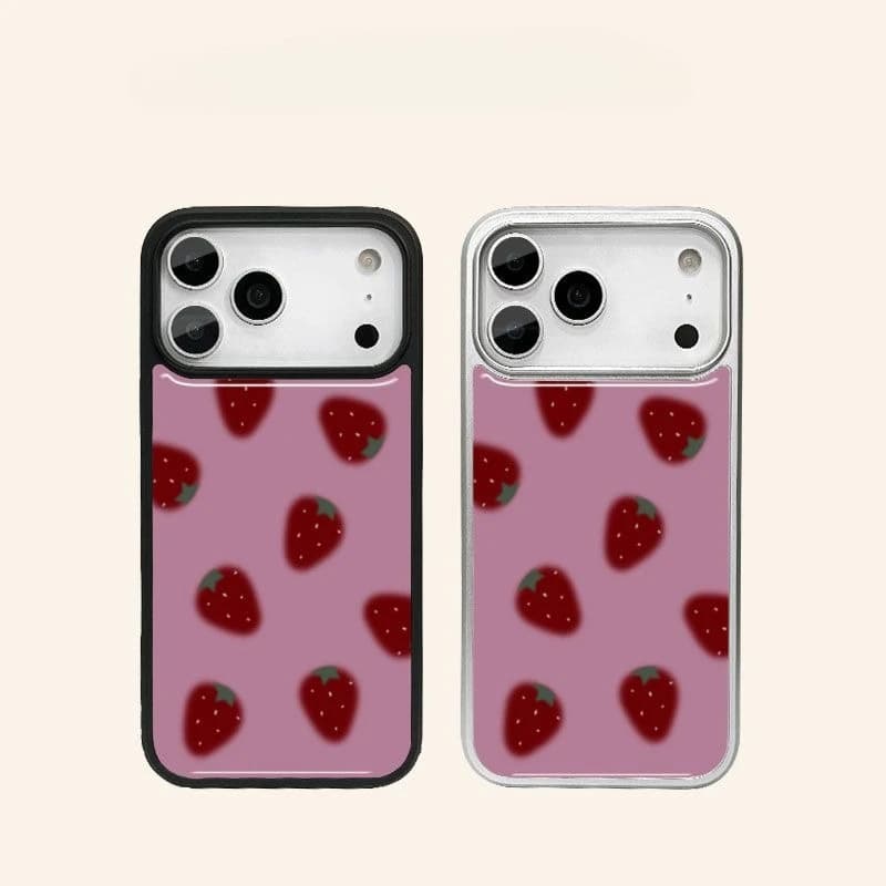 Nuove Stampe Floreali in Stile Coreano, Custodia per iPhone XR/11/12/13/14/15/16/17 Pro Max con Bordo Argento in Resina Epossidica Anti-caduta