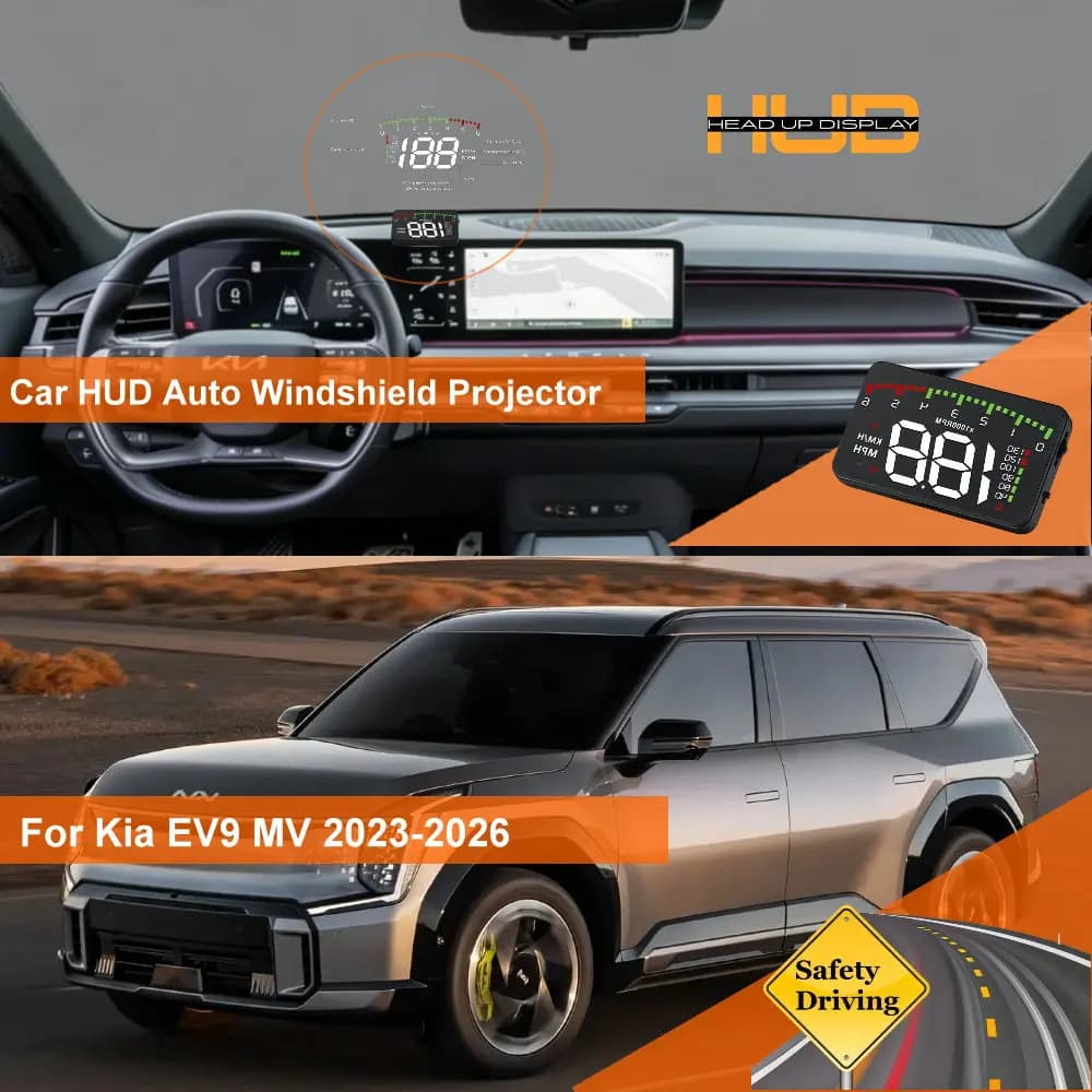 Car Head Up Display HUD For Kia EV5 OV 2023-2026 EV6 CV 2021-2026 EV9 MV 2023-2026 Auto Windshield Projector Accessories