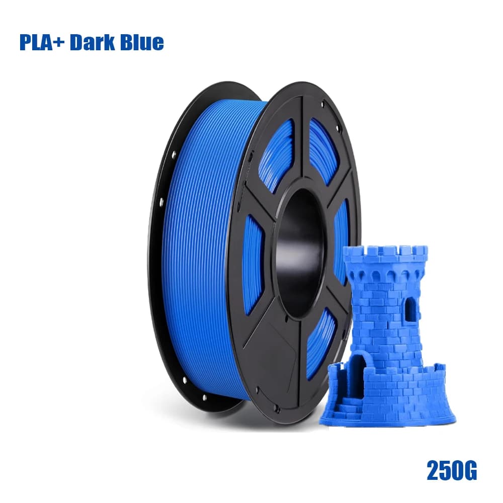 Filament PLA+ 1,75 mm, dimensional accuracy PLA +/- 0.05 mm, 250 G coil (0.55 pounds), dark blue