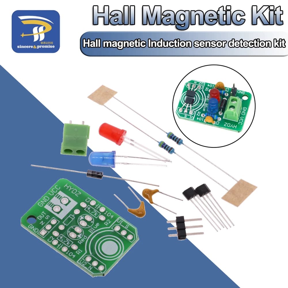 Hall Magnetic Induction Sensor Detection Pole Resolver modulo di rilevamento nord e sud Kit di apprendimento fai da te per Arduino