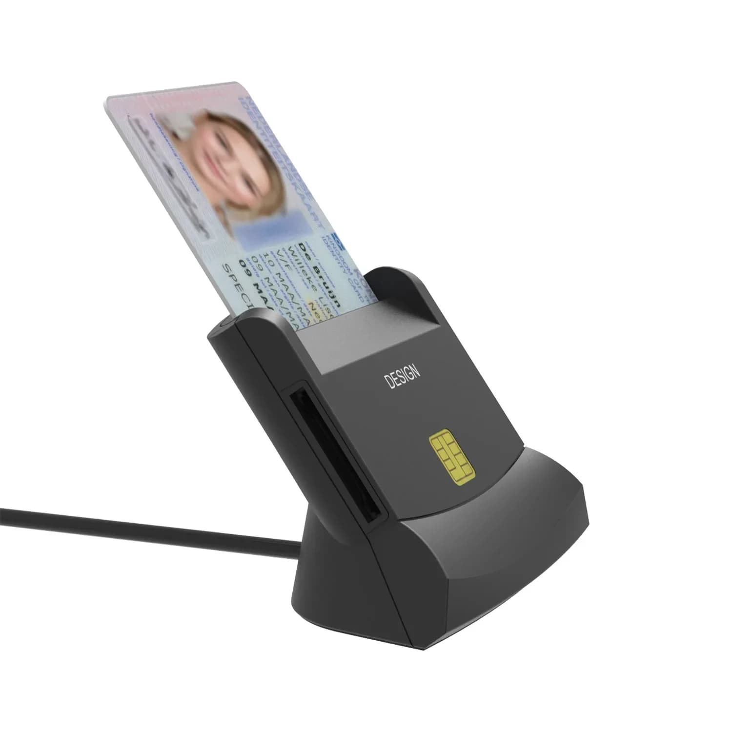 Wiisdatek Lettore di smart card USB 2.0 Memoria per ID Bank Lettore/scrittore di smart card con chip EMV IC