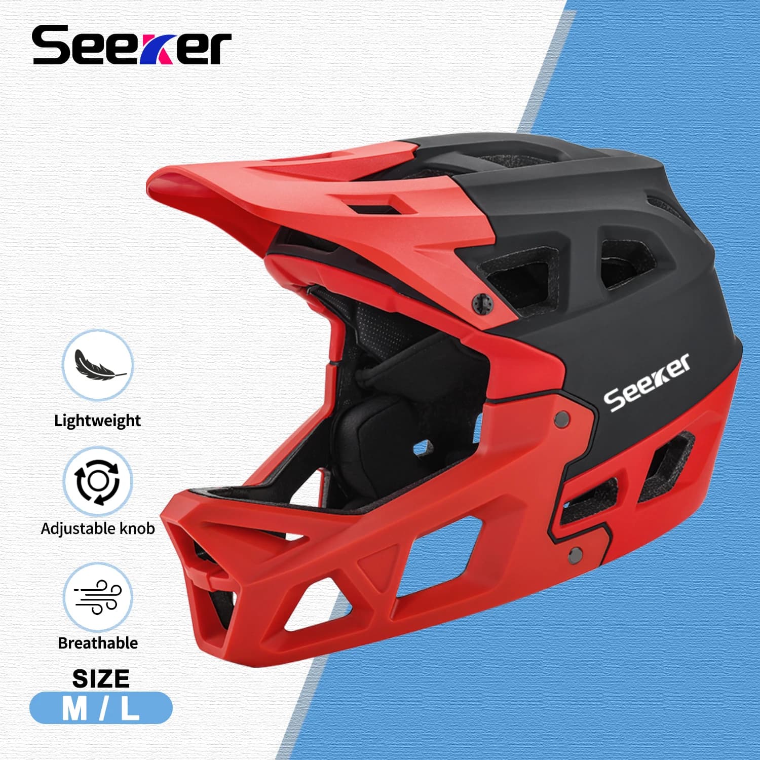 Casco da bicicletta UMUSEEKER integrale da montagna, leggero, resistente agli urti, per downhill, casco protettivo per ciclismo.