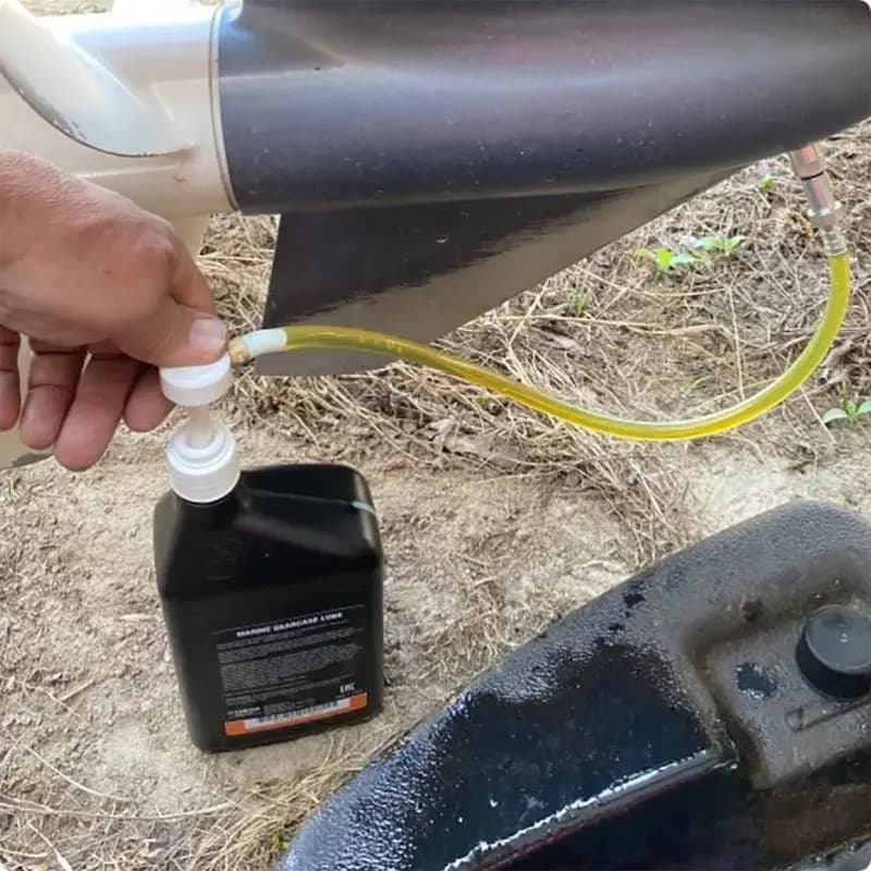 Set Pompa Olio Ingranaggi Unità Inferiore, Bottiglia Standard da un Quarto, Pompa Manuale Pratica, Strumento di Manutenzione Marina per Motore Fuoribordo di Imbarcazioni