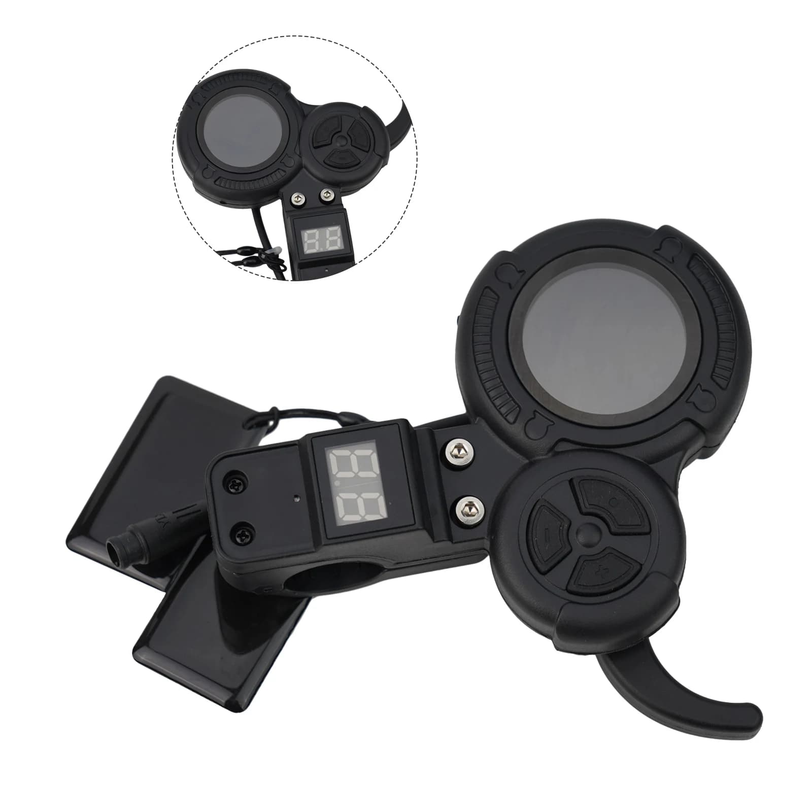 Handlebar Display 6-pin Scooter Gauge Lightweight Electric Scooter Part Lightweight 150g ABS Shell Clear Display