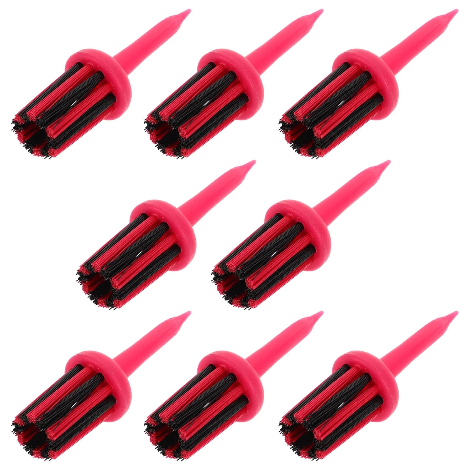 8Pcs Golf Tee Holders Brush Tees Plastic Golf Spikes Ball Stands Driving Range Training Accessories Fairway Protection