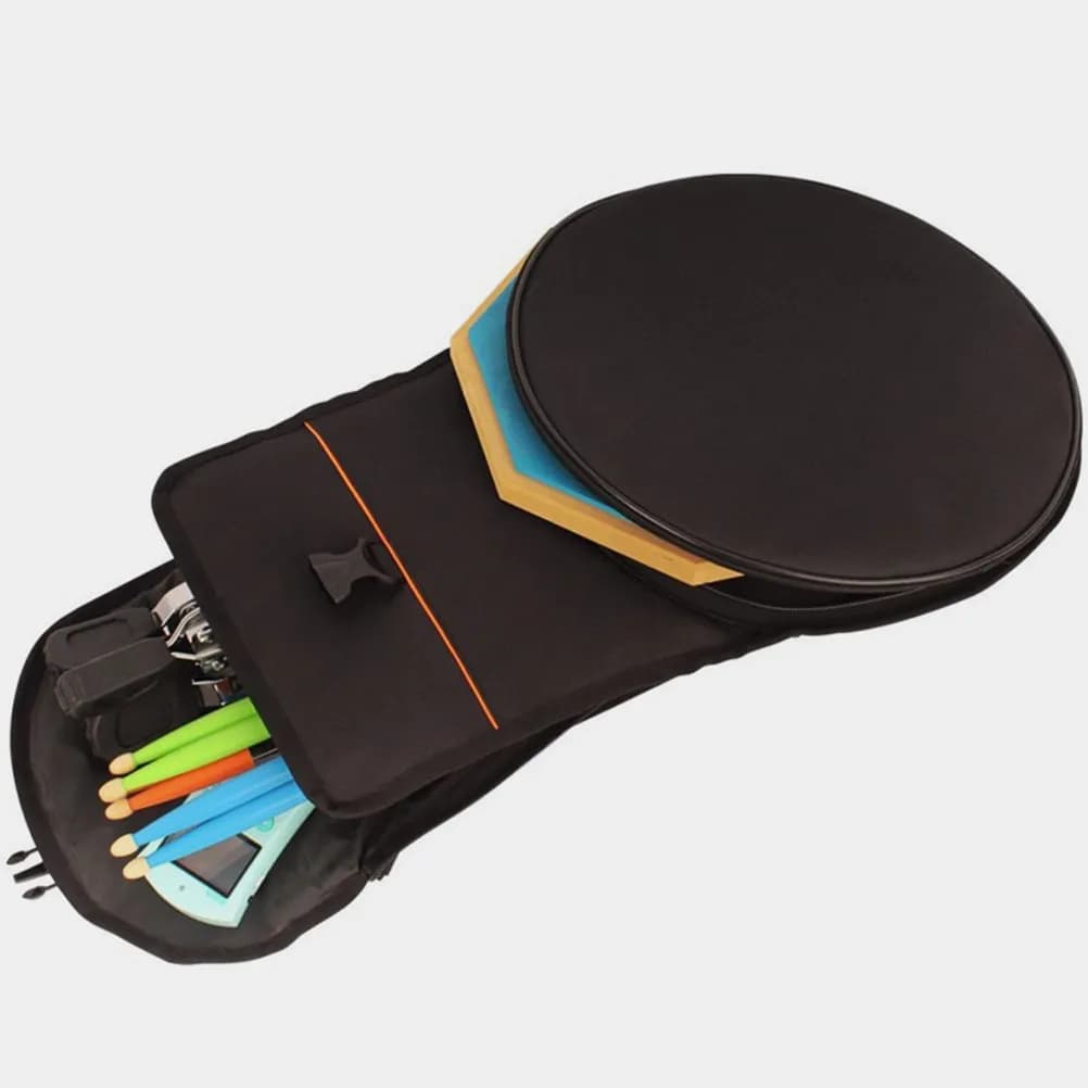 Borsa Universale per Pratica di Batteria, Zaino Portaoggetti per Bacchette, Supporto per Rullante, Accessori per Percussioni, Custodia Organizzata Resistente