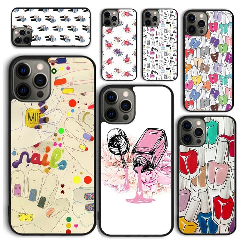 Custodia per telefono smalto per iPhone 17 Air 16 16e 15 Plus per Apple 13 11 12 14 Pro Max Cover coque fundas Shell