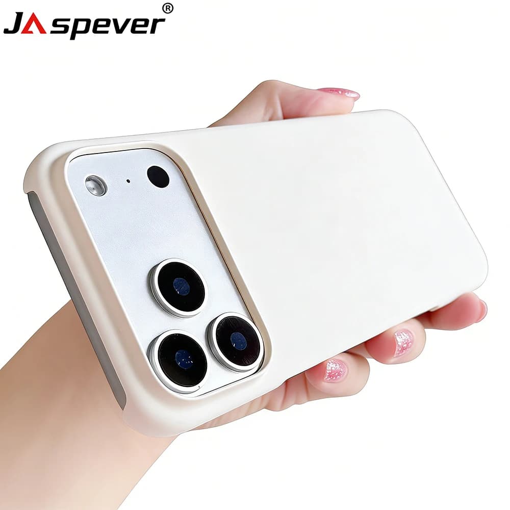 Custodia Rigida di Lusso Senza Bordi per iPhone 17 Air 17E 16 16E 15 14 Plus 13 Pro Max, Cover Posteriore Colorata Ultra Sottile Semi-Incassata