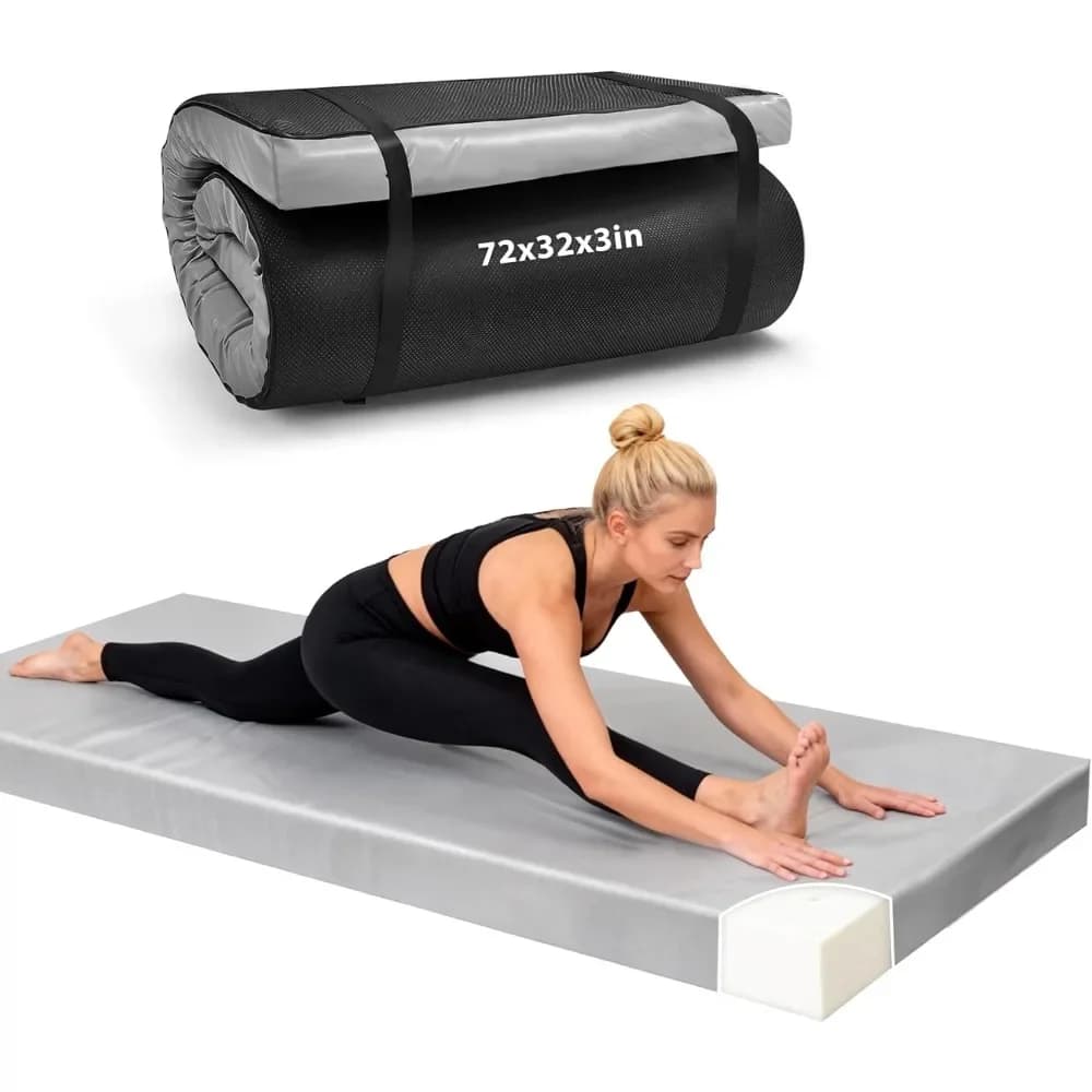 Tappetino per Esercizi Extra Spesso 3 Pollici 72x32 Antiscivolo per Yoga, Pilates, Palestra e Stretching