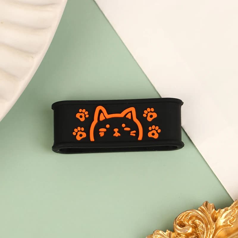 1Pc Cartoon Cute racchetta da Tennis maniglie anello antiscivolo in Silicone impugnatura assorbente dal sudore Grip fissi da Tennis anello in gomma