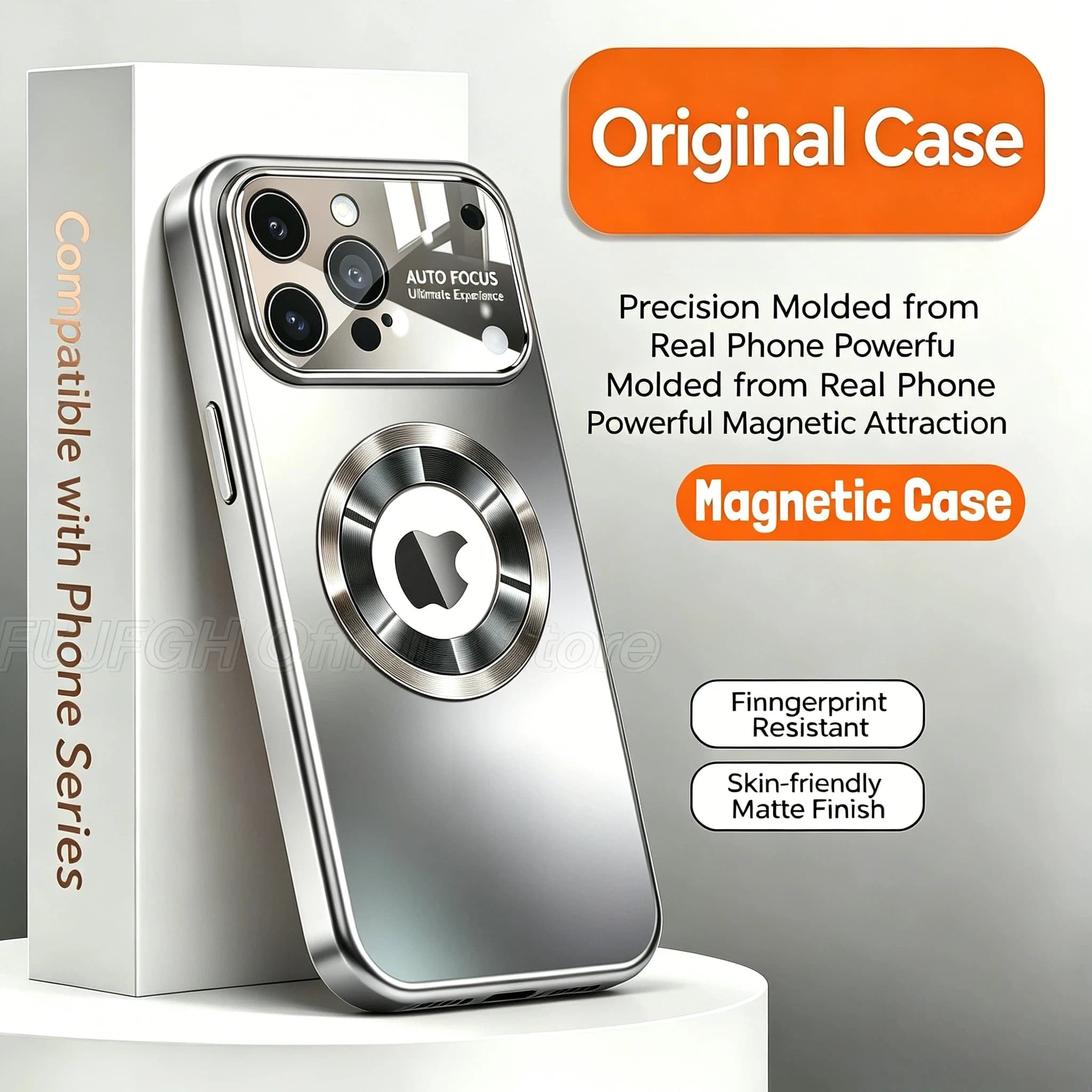Nuova custodia magnetica per telefono color titanio metallizzato per iPhone 17 Air 16 15 14 13 12 Pro Max copertura protettiva per ricarica wireless opaca