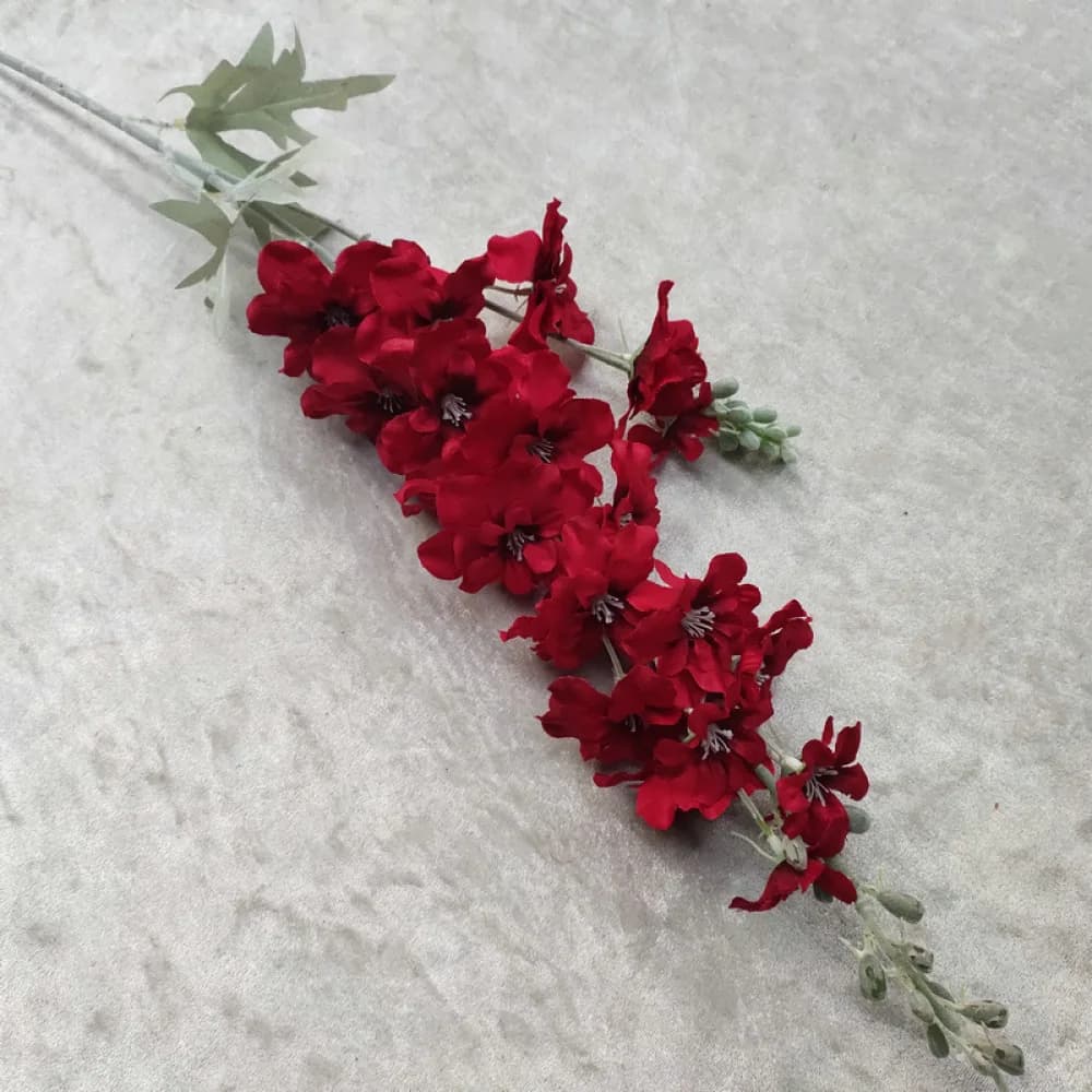 Realistic Flocking Artificial Delphinium For Home Interior Decoration Wedding Floral Design Fake Plant Aesthetic