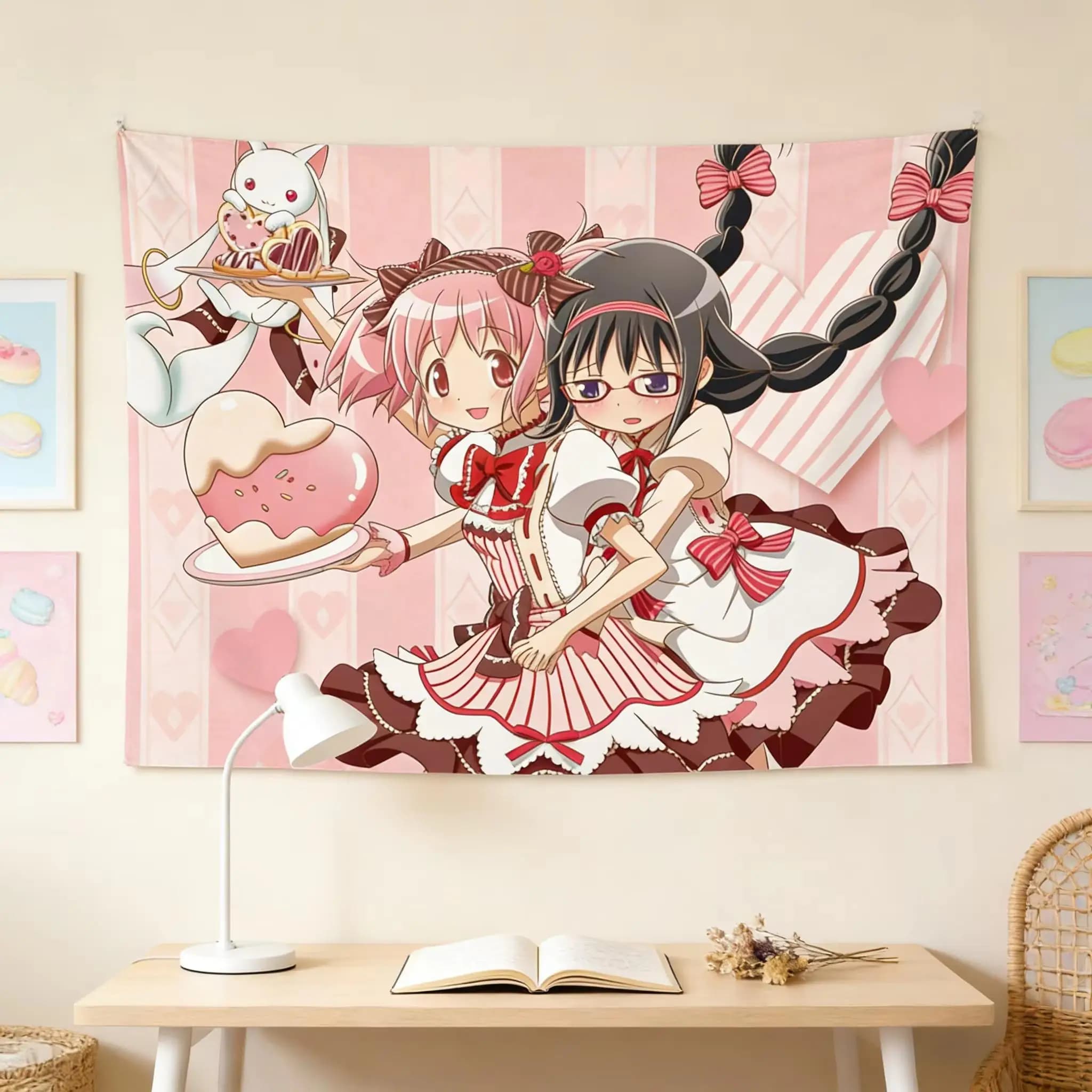 1pc M-Madoka M-Magica Tapestry, Magical Girl Anime Wall Hanging, Ideal for Anime Fan Bedroom Dorm Room Home Decor & Wall Art