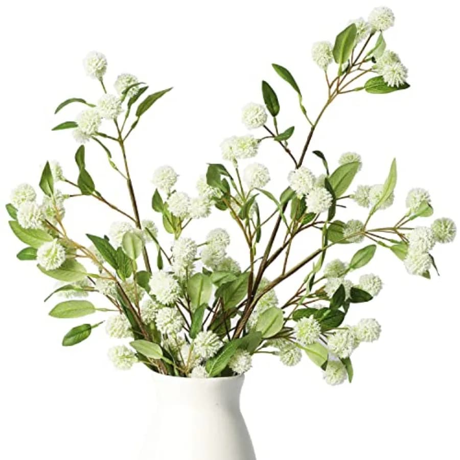Piante Artificiali, 4 Rami Verdi Finti da 90 cm per Vaso, Piante Artificiali per Negozio, Giardino, Ufficio, Decorazione Casa
