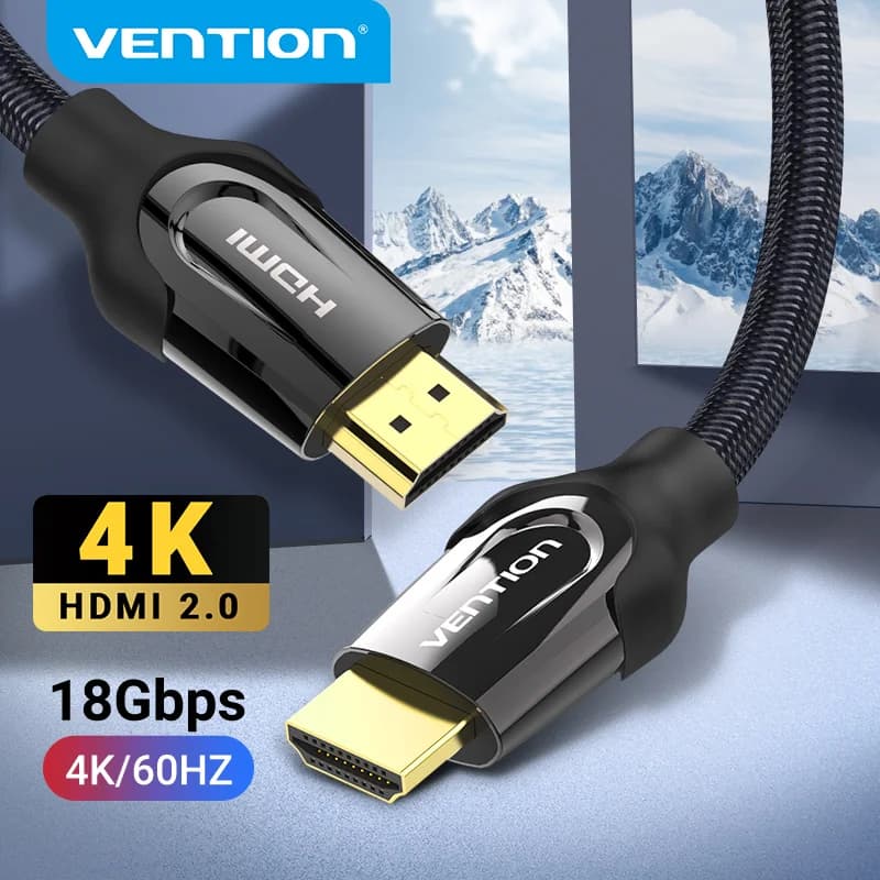 Cavo HDMI Vention per TV Box, HUB USB C, PS5, Cavo HDMI 4K/60Hz ad Alta Velocità, Splitter HDMI, Cavo Audio Video 1m 2m 3m 5m