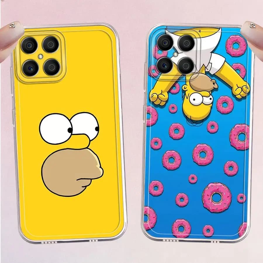Cover morbida per telefono The Simpsons Bart Homer per Honor X9a X9b X8a 90 Lite X8b X8 X7b