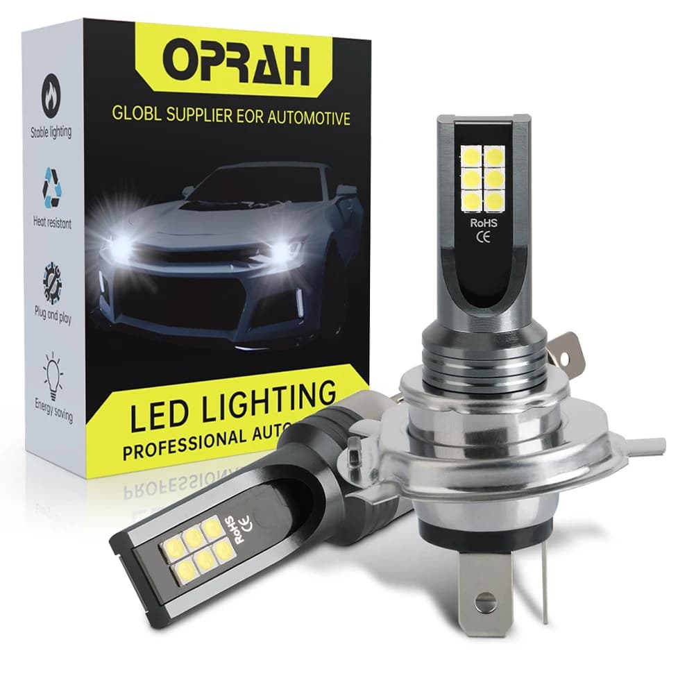 Oprah 2 pz LED H7 H4 H11 9006/HB4 9005/HB3 H1 H3 Lampadine fendinebbia per auto Lampadina abbaglianti Canbus DRL Luce di marcia diurna 12 V