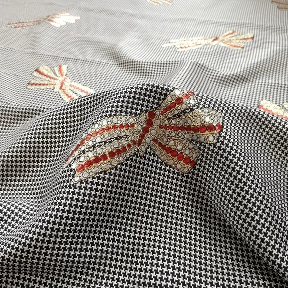 Yarn-dyed Jacquard Fabric Golden Thread Knot Cloth for Skirt Coat Clothing Suit Fabric Windbreaker High-end Sewing Material