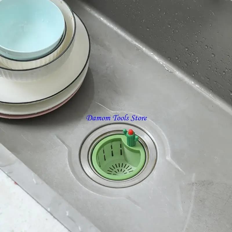 57BE Aggiornamenti per filtro per lavello per cactus Raccoglitore rifiuti per cucina portatile Filtro scarico con