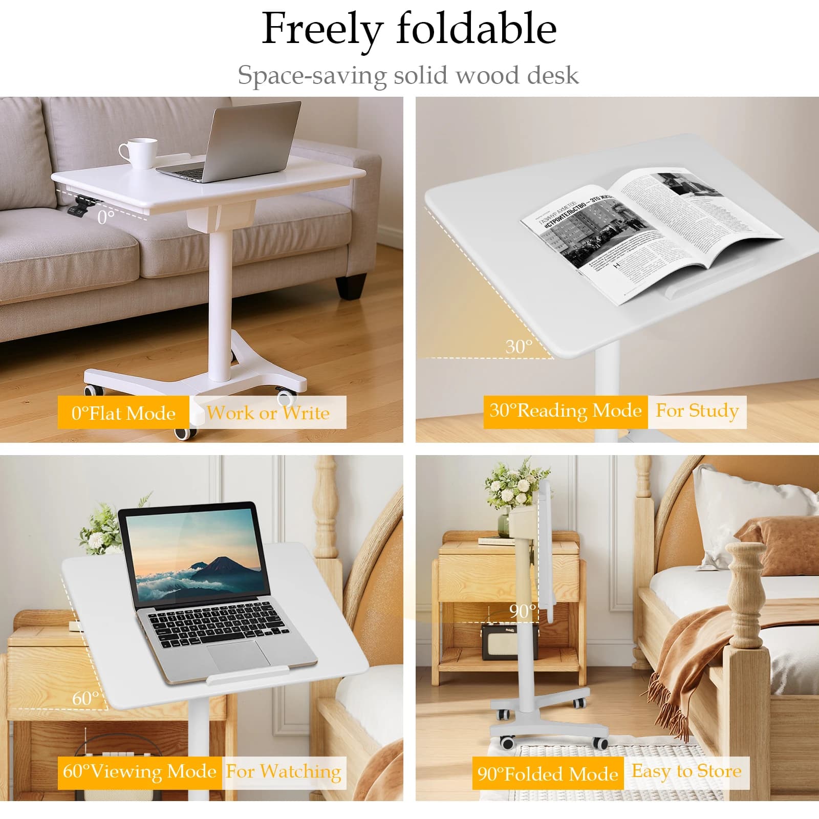 Pneumatic Laptop Standing Desk Pneumatic Adjustable Height Desk 80cm 90 Degree Tiltable for Home Office Classroom