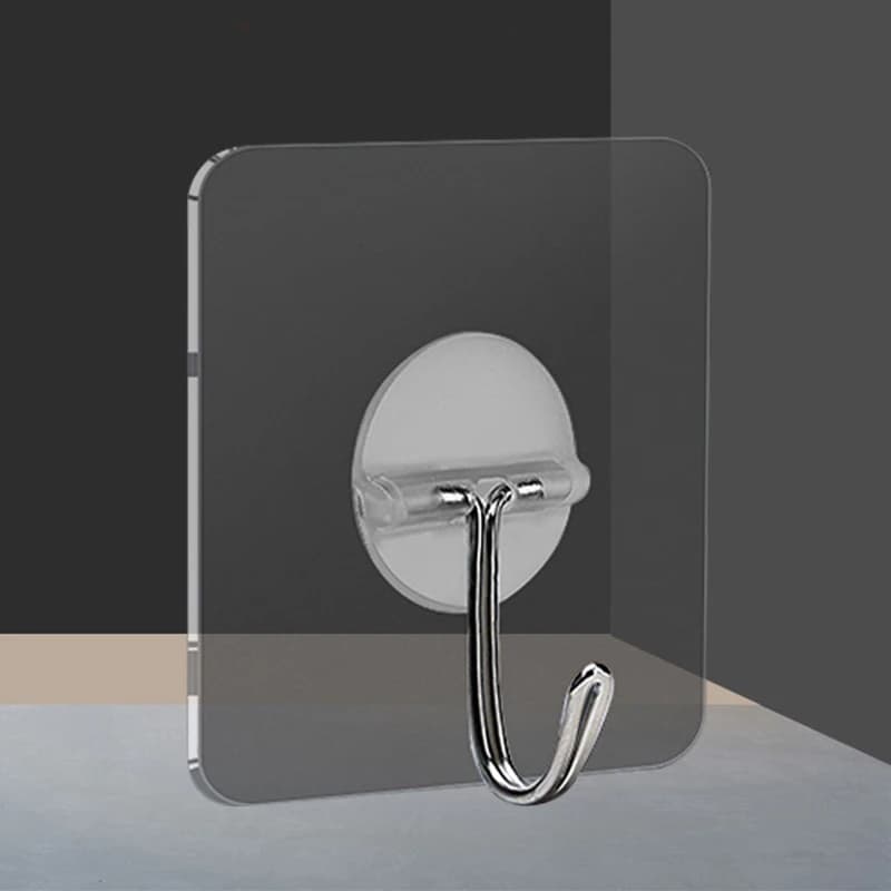 AOBT School bag hook sticky without punching strong suction cup for bathroom kitchen hook for hanging transparent and anti-track