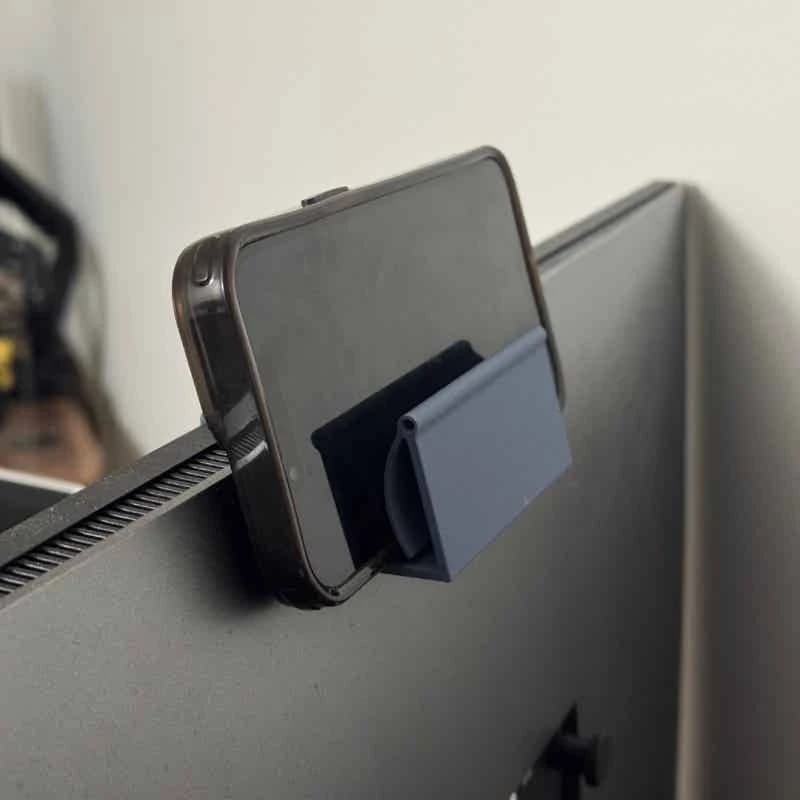 Supporto Universale da Scrivania per Telefono da Posizionare Sopra il Monitor, per Webcam, Streaming e Videochiamate
