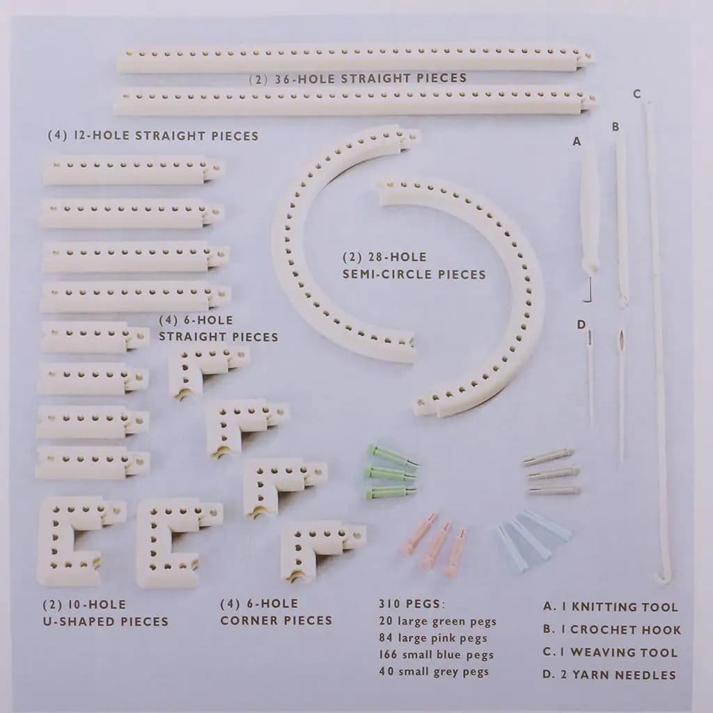 Plastic Weaving Loom Kit Knit Crochet Notions DIY Craft Material for Sewing Accessories and Knitting Yarn