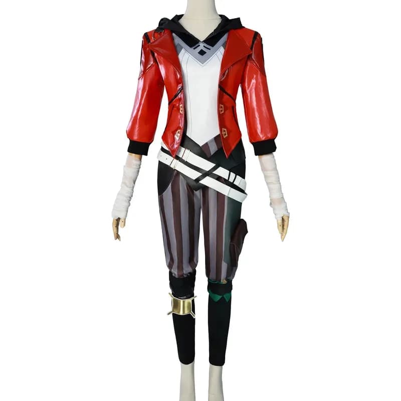 NewIn Stock Gioco LOL 2 The Piltover Enforcer Violet VI Costume Arcane Vi Cosplay Outfis Uniformi Outfit Suits2025