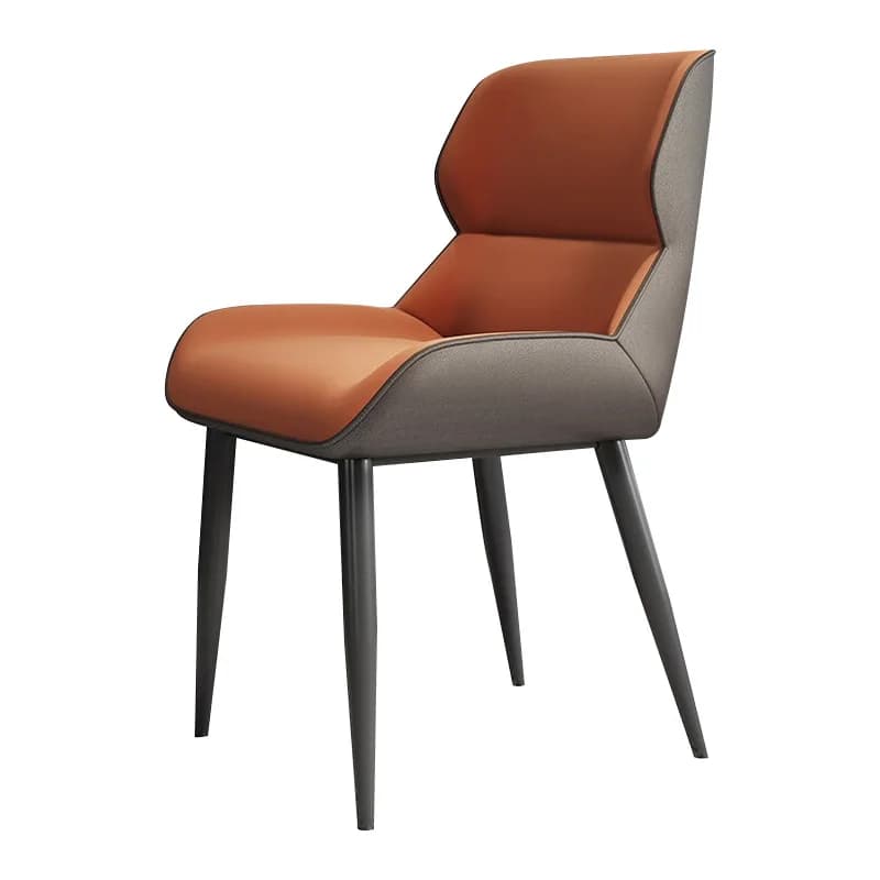 # Sedia da pranzo moderna in pelle, design ergonomico, cuscino resistente e impermeabile, adatta per ristoranti, scuole, uffici domestici e ambienti esterni.