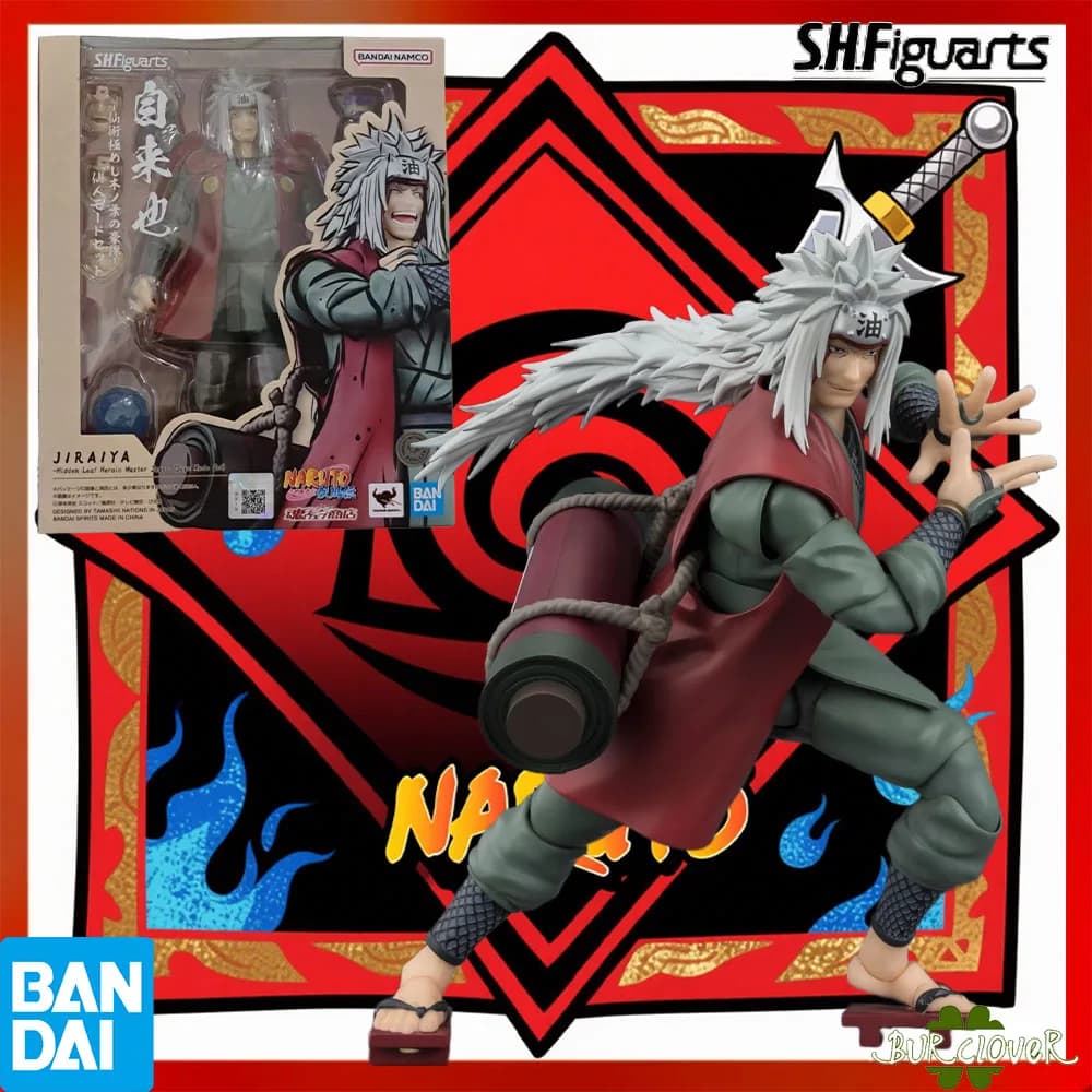 100% autentico in magazzino originale Bandai SHFiguarts Shf Naruto Shippuden Jiraiya Anime Action Figure Collection Model Toy