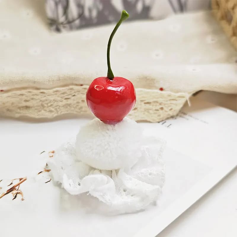 20Pcs cute Birthday cherry cake accessories For Hair Clip Clothing Shoe And Sock Accessories Patches