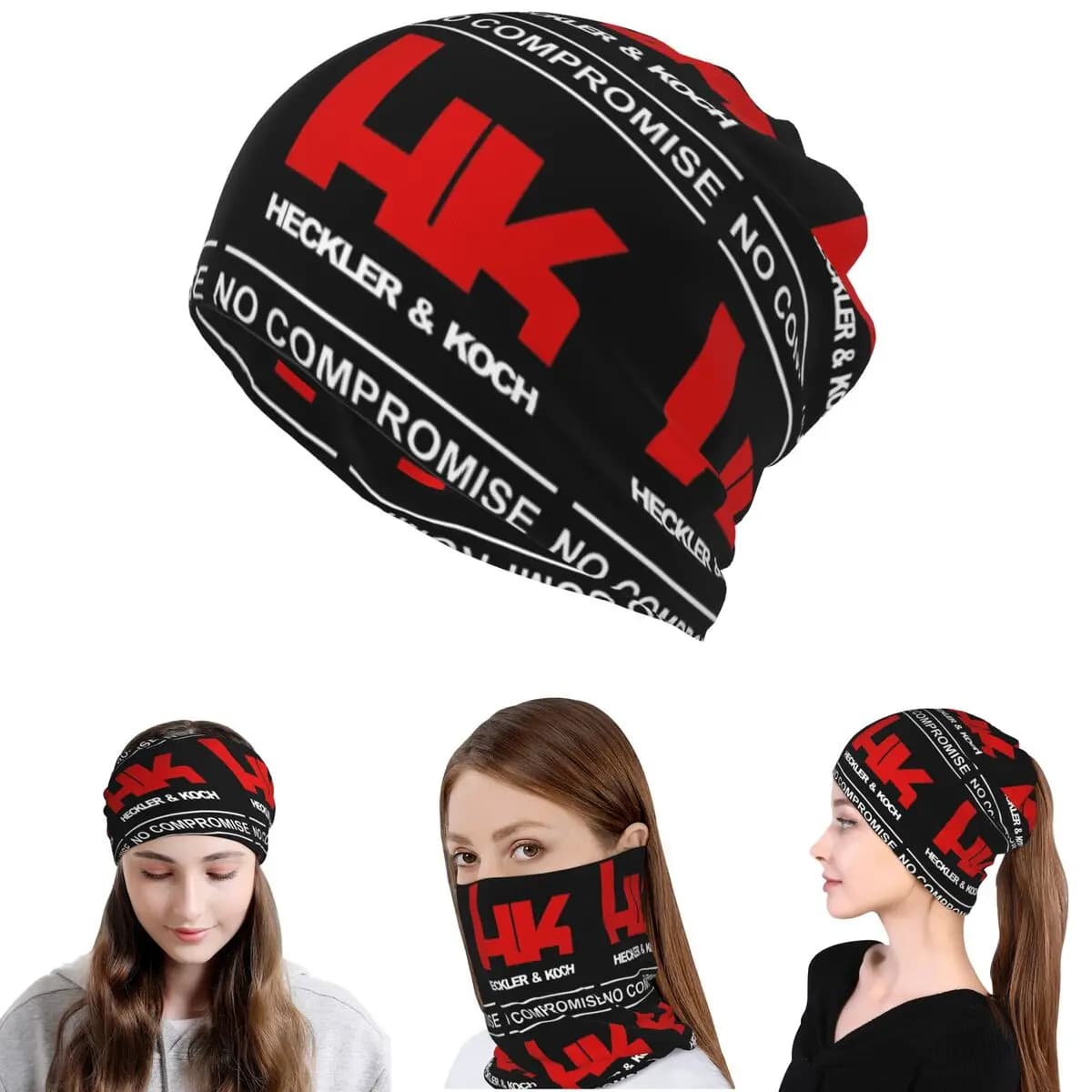 Maschera multifunzione Heckler & Koch HK MG4: sciarpa, bandana, scaldacollo, berretto unisex per adulti