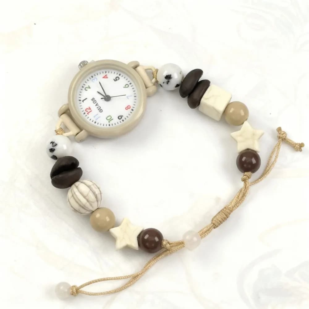 Adjustable Pulling Bracelet Watch Cute Girls Student Quartz Watch Cute Star Love Strap Watches Fashion Ladies Wristwatches