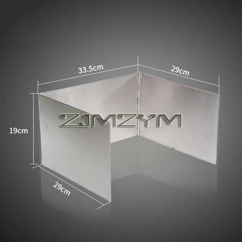 Outdoor camping stove Windproof shield Stainless steel outdoor gas cooker Foldable windproof windshield camping cooker Windproof plate
