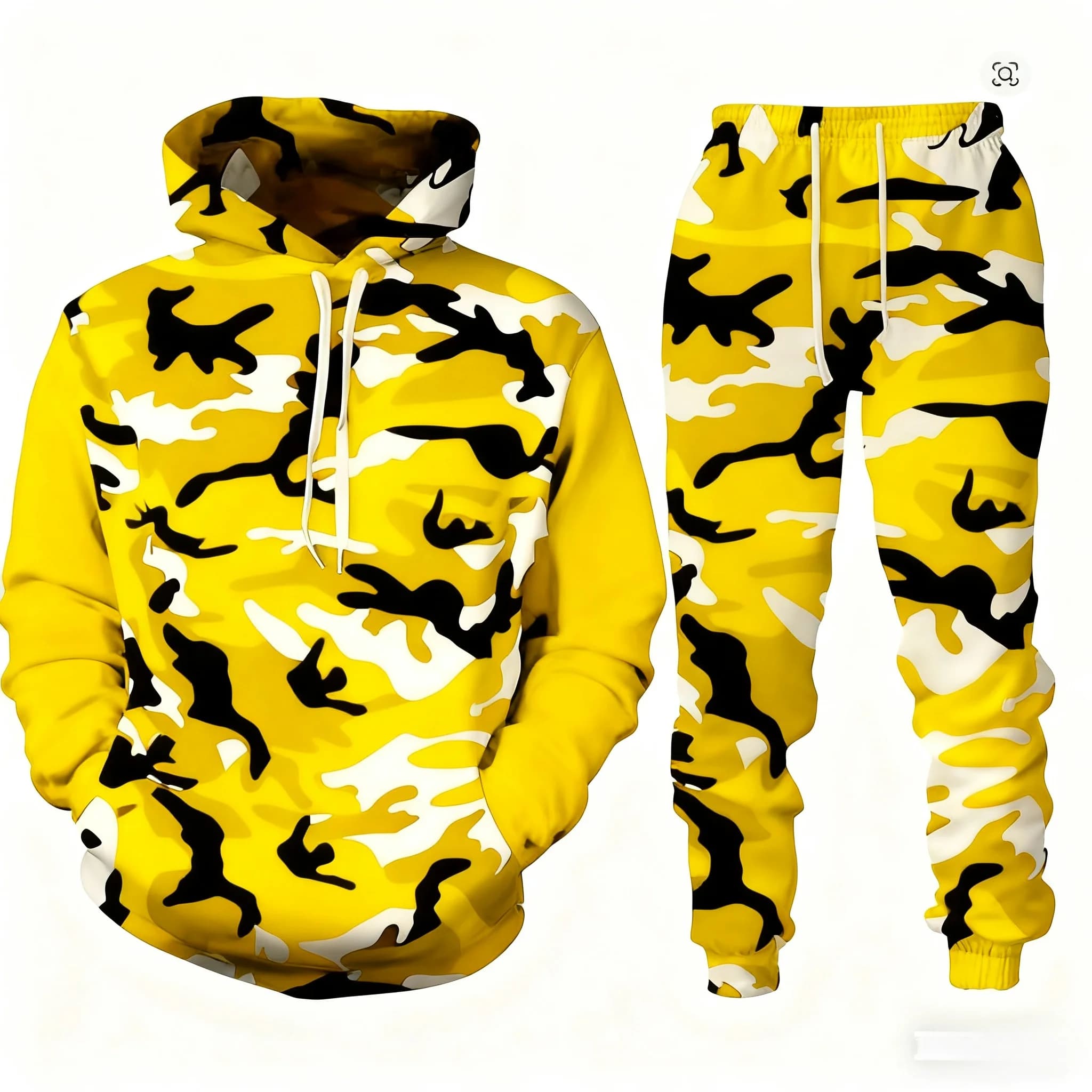 2026 Felpa con cappuccio mimetica Felpa con cappuccio in due pezzi Set di pantaloni Babbo Natale Set di stampa 3d Uomo Donna Moda Felpa con cappuccio + Pantaloni Tute da jogging