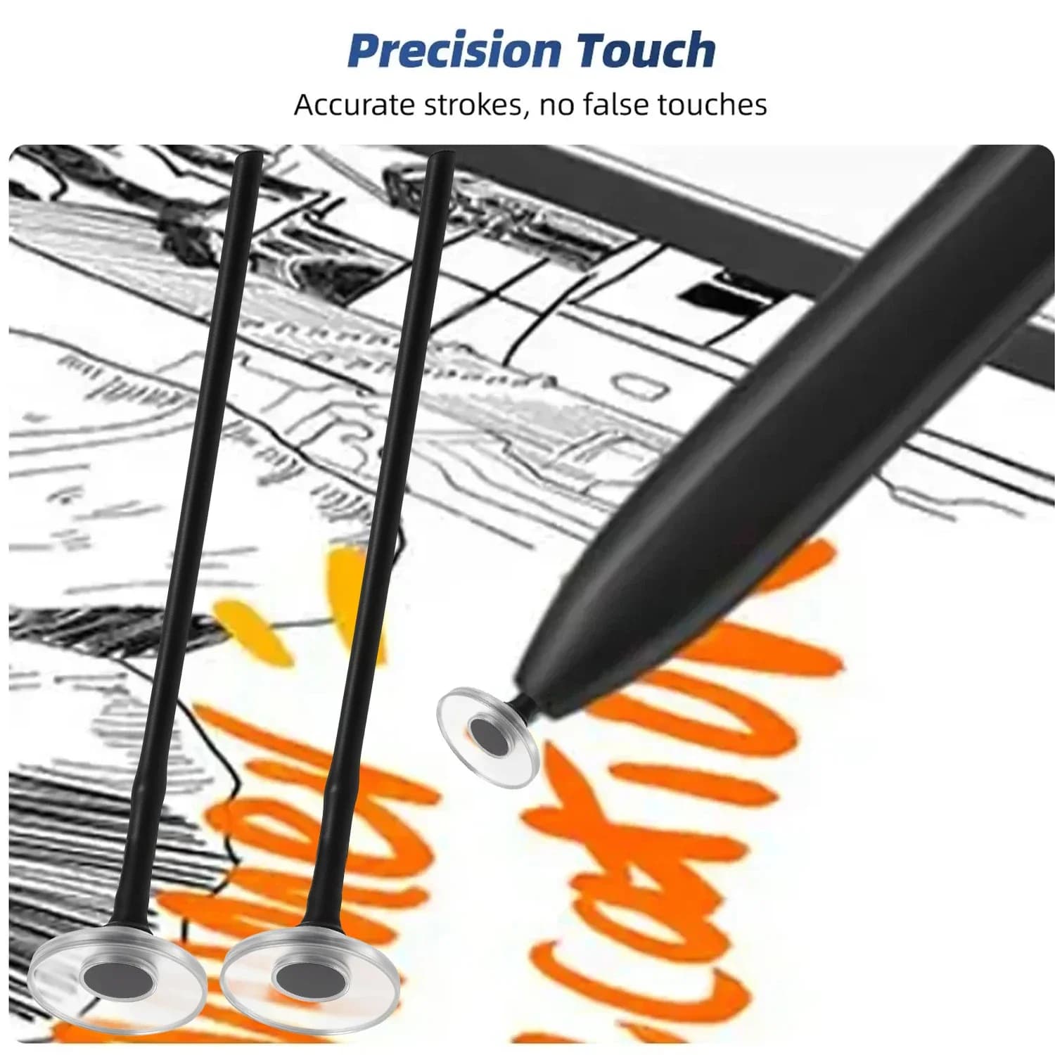 Universal Stylus Pen Disc Capacitive Pen Nibs Replacement Touch Screen Pencil Tips Drawing Writing Pens Refill for Phone Tablet