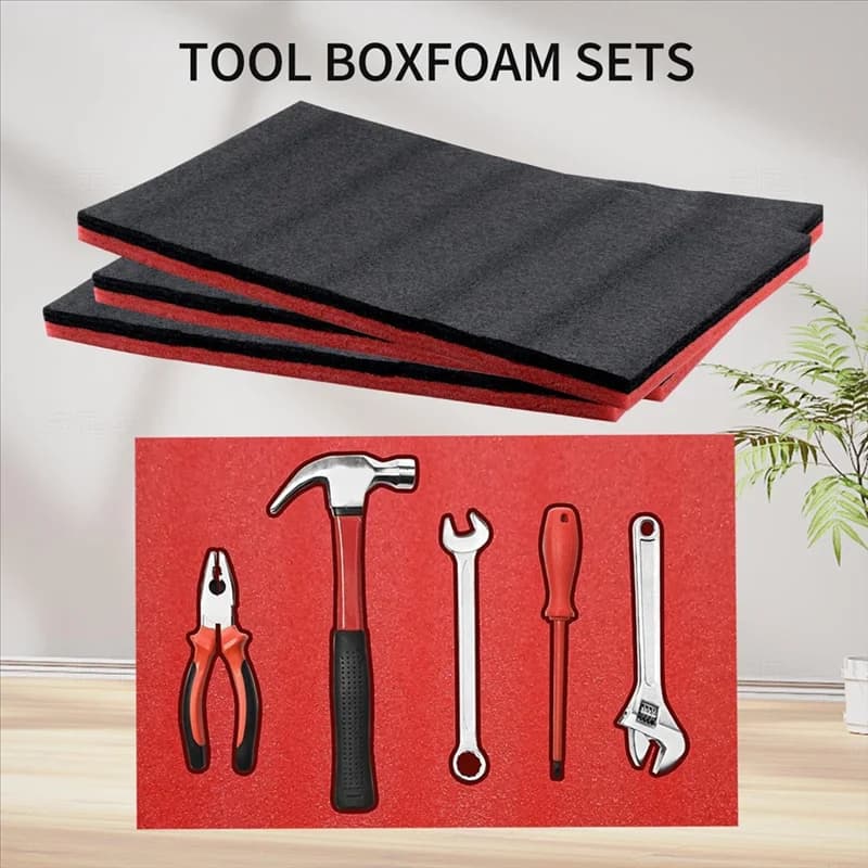 A76X-For Toolbox Box Foam Insert 3 Piece Set Tools Organizer,Kaizen Sheets,Polyethylene Storage Sheets For Toolbox Hard Case US