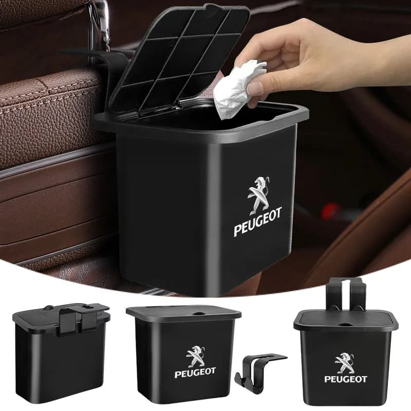 Organizer per la parte posteriore dell'auto, contenitore per rifiuti da appendere, per Peugeot 206 3008 208 508 2008 307 308 207 407