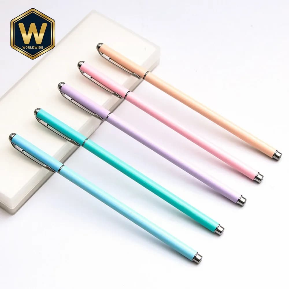 For Metal Neutral Pen 0.5mm Rollerball Pen Slim Metal Barrel Heavy Feel Signature Pen Minimalist
