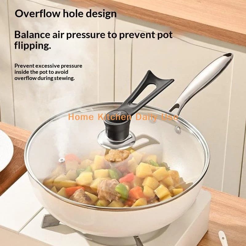 Tempered Glass Clear Frying Pan Lid BPA Free Food Grade 14-34cm Universal Accessory for Home Cooking Restaurant Kitchen Cookware