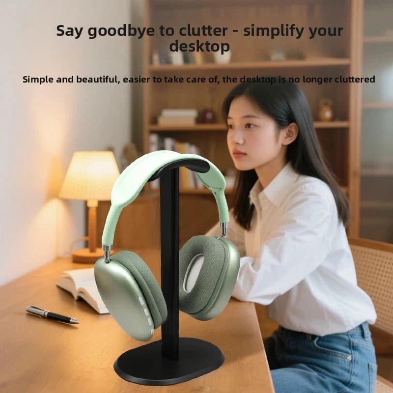 New Detachable Metal Headphone Stand Desktop Over-Ear Headset Display Rack Stable Gaming Headset Storage Bracket Accessory