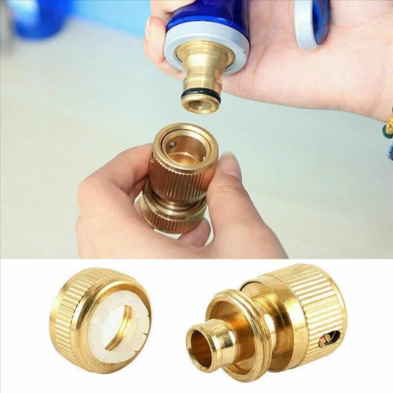Adattatore per tubo flessibile per rubinetto acqua da 6 pezzi Set di raccordi per connettori per tubi da 1/2 pollice Sistemi di accoppiamento per tubi da giardino a sgancio rapido per irrigazione