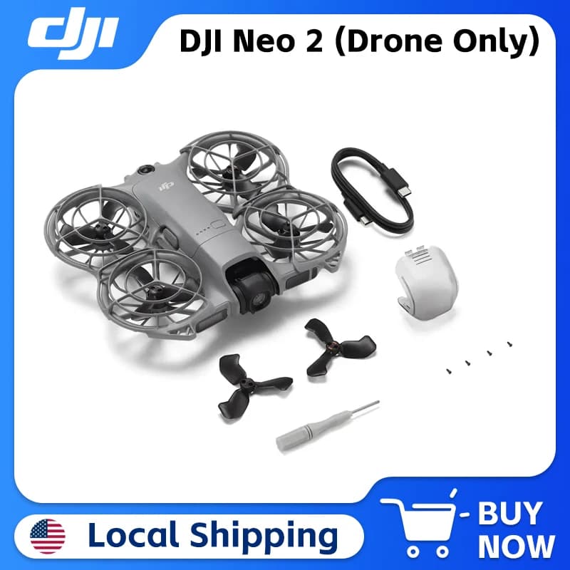 DJI Neo 2 (Drone Only) Follow Me Camera Drone 4K High-Quality Imaging Omnidirectional Obstacle Sensing and Versatile Flight