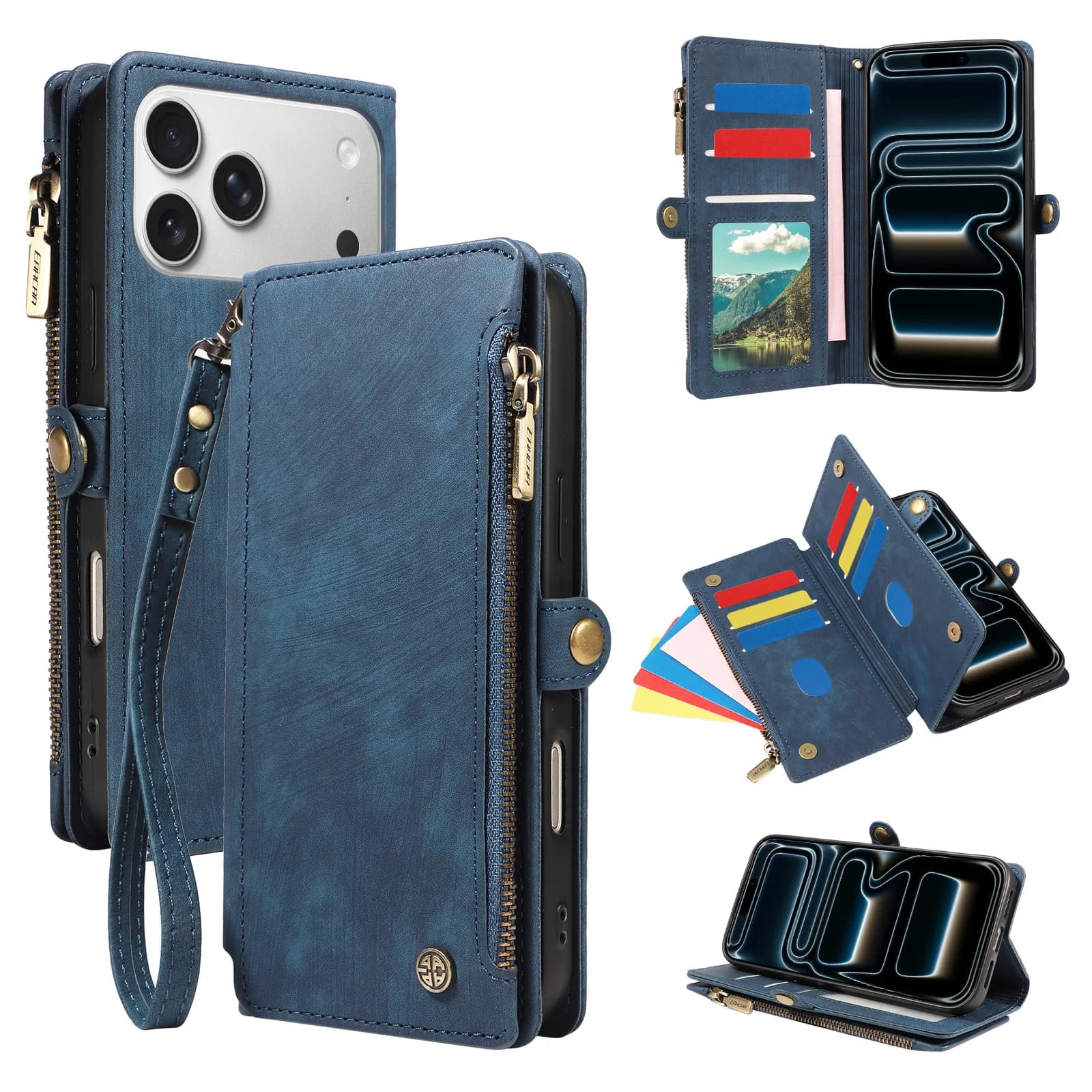 PU Leather Phone Case for Samsung GalaxyS26 S25 S24 S23 S21 S20 FE Plus with Card Slots Magnetic Flip RFID Blocking Wallet Cover