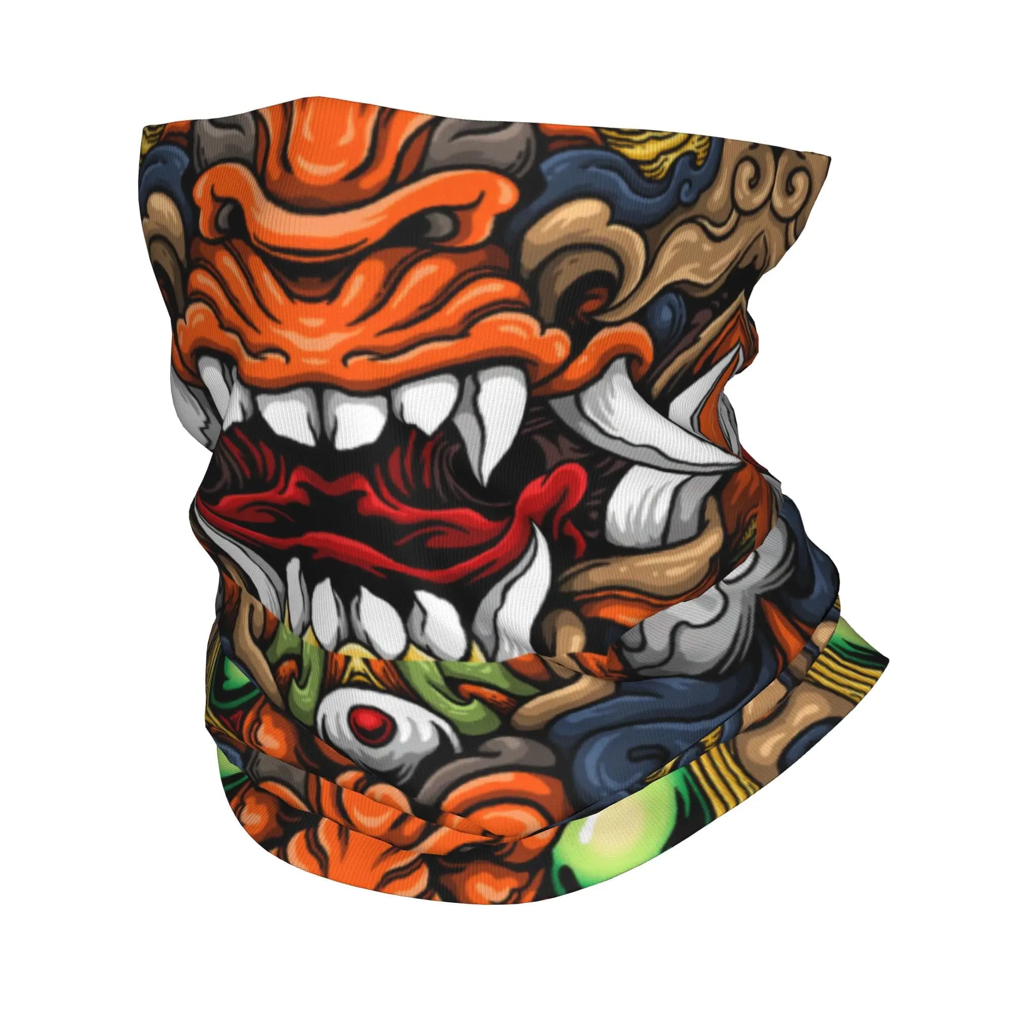Personalizzato Samurai Demone Oni Inverno Fascia Scaldacollo Donna Uomo Escursionismo Campeggio Tubo Sciarpa Viso Bandana Ghetta