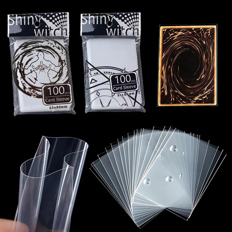 1 Confezione Manicotto per Carta 61x88mm 65x90mm Disponibile 100 Pz/pacco Trasparente Protezione per Carta Carte da Calcio Carte Sportive Tarocchi Scudo di Stoccaggio ZYF